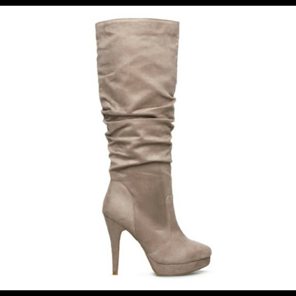 ShoeDazzle Taupe tall boot Sz 8.5